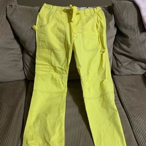 NWT Yellow Koi scrub Pants